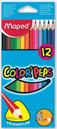 Цветные карандаши "Color Peps", 12 цв., Maped. ЦЕНА БЕЗ НДС!