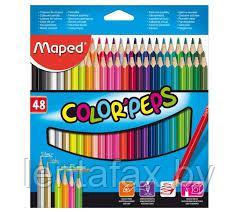 Цветные карандаши "Color Peps", 48 цв., Maped. ЦЕНА БЕЗ НДС!