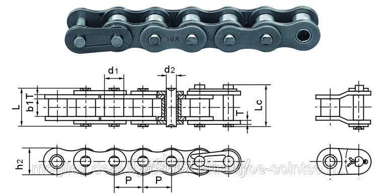 Цепь приводная роликовая однорядная (ANSI B29.1M) 50 - фото 4 - id-p3843751