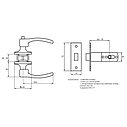 Ручка-защелка (межкомнатная) 860-SB-BK золото,хром, фото 3