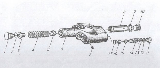 Гидравлический клапан-делитель системы поворота ZL30F.18-10