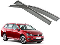 Дефлекторы боковых окон с хромированным молдингом, OEM Style VW Golf VII "13-