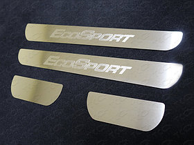  Накладки на пороги (лист шлифованный надпись EcoSport) FORD Ecosport "14-