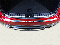 Накладка на задний бампер (лист шлифованный надпись Lexus) LEXUS NX200 "18-