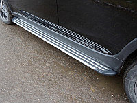 Пороги алюминиевые ''Slim Line Silver'' 1820 мм (для авто 2017 г.в.) SUBARU XV "12-