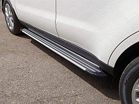 Пороги алюминиевые "Slim Line Silver" 1720 мм JEEP Grand Cherokee "13-