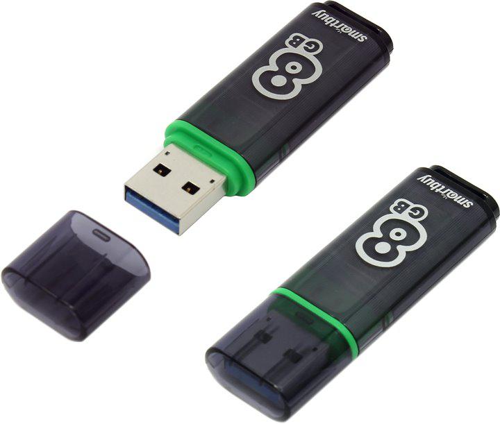 USB 3.0 флэш-диск Smart Buy 8GB Glossy series Dark Grey (SB8GBGS-DG) - фото 2 - id-p80373611