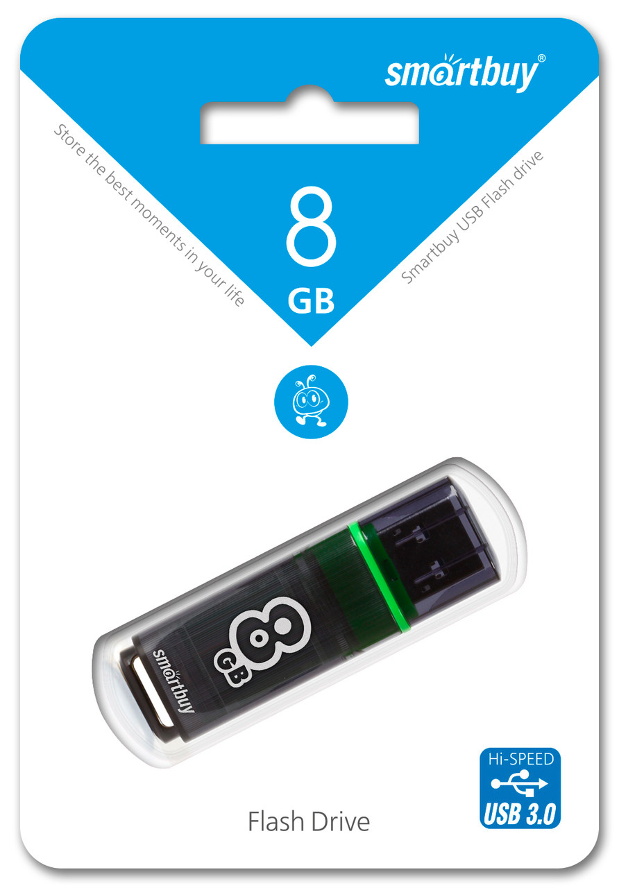 USB 3.0 флэш-диск Smart Buy 8GB Glossy series Dark Grey (SB8GBGS-DG)