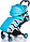Коляска прогулочная Babyhit Amber Plus Светло-голубая с зигзагом, фото 2