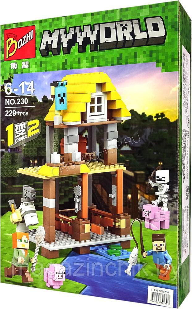 Конструктор Майнкрафт Фермерский домик 230 (малая версия), аналог Лего Minecraft 21144