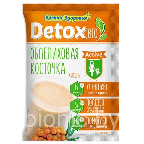 Кисель Detox bio Active облепиховая косточка "Компас Здоровья", 25г 1/10, фото 2