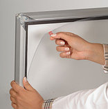 Штендер T-Board В1 70х100 см алюминиевая рама на пружинах с клик системой, серый, фото 3