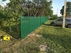 Забор из металлоштакетника, высота 1,5 м, длина 33,0 м 6