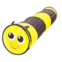 Детский туннель "Пчёлка", детская игровая палатка, игровой туннель, труба 148х48х48 см, цвет черно-жёлт