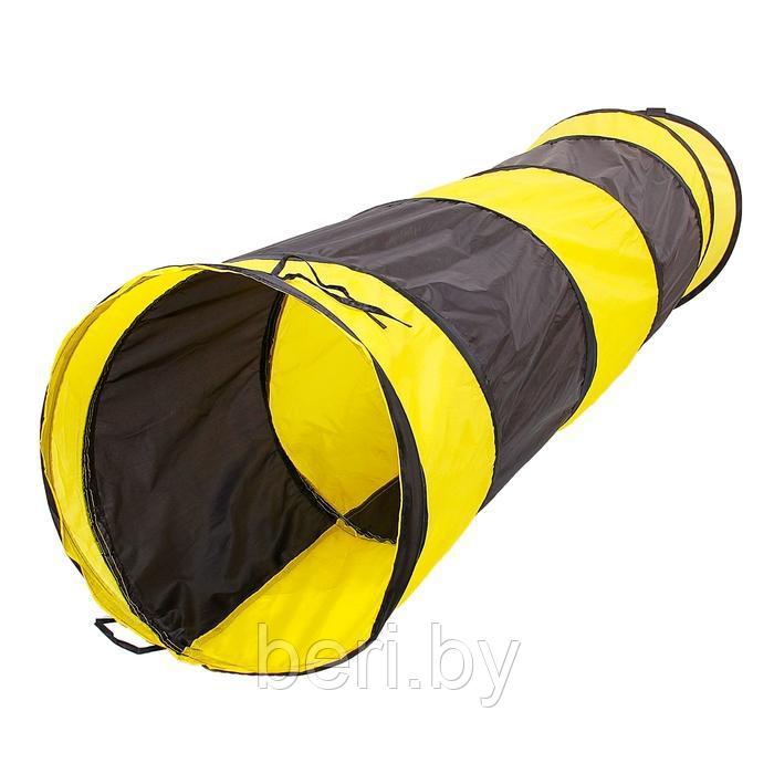 Детский туннель "Пчёлка", детская игровая палатка, игровой туннель, труба 148х48х48 см, цвет черно-жёлт - фото 2 - id-p80382923