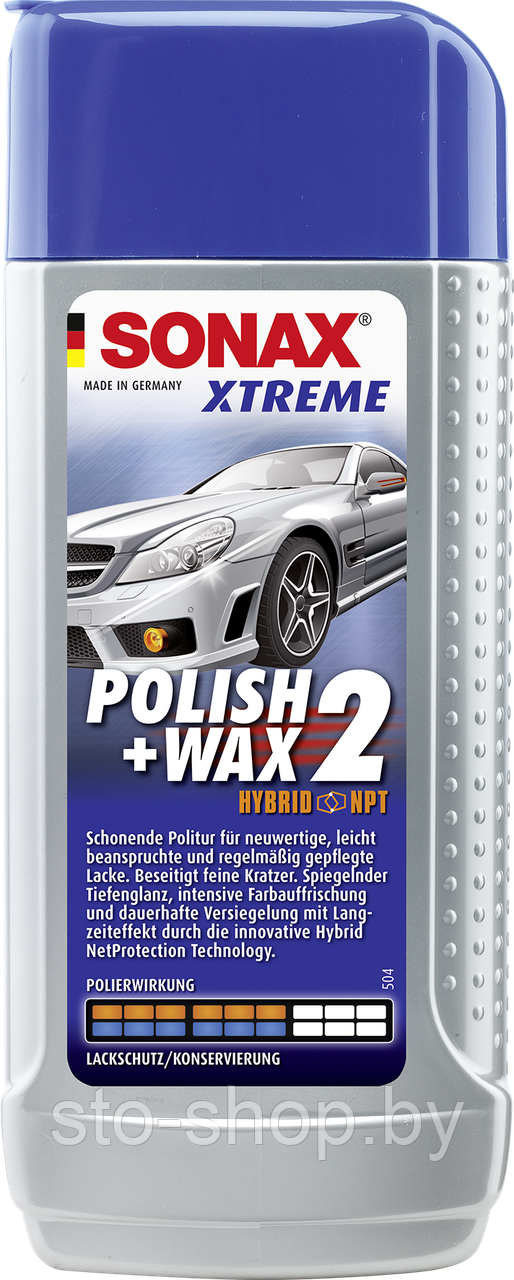 SONAX XTREME 207 100 Polish + Wax № 2 250мл / Против тонких царапин и потускневшей поверхности