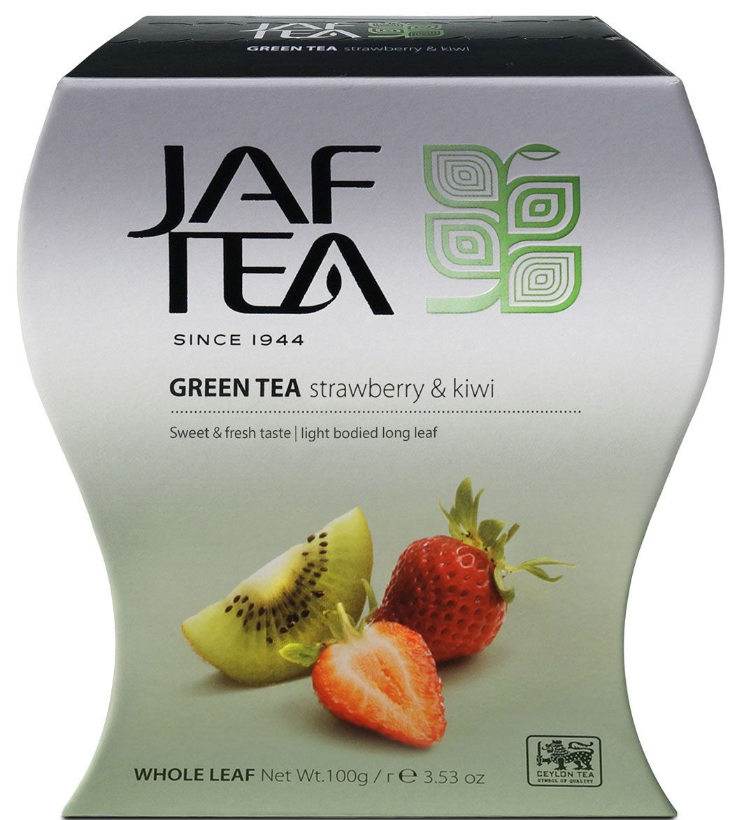 Чай JAF TEA  Green Strawberry Kiwi чай зеленый с клубникой и киви, 100 г
