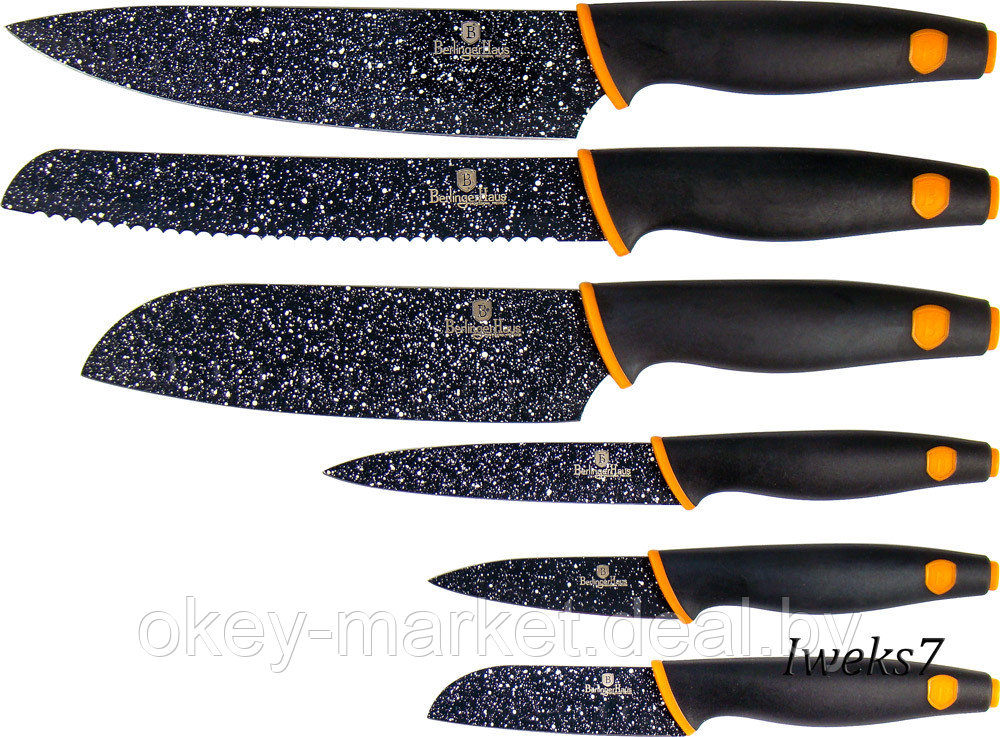 Набор кухонных ножей Berlinger Haus Granit Diamond Line BH-2111 - фото 3 - id-p80475682