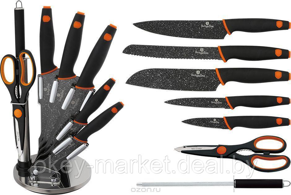 Набор кухонных ножей Berlinger Haus Granit Diamon на подставке BH-2117 - фото 2 - id-p80476701