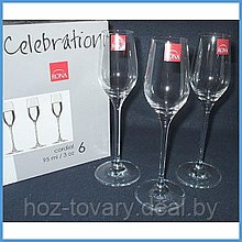 RONA Celebration 6272/95 - Набор словакских рюмок для ликера стеклянных 6 шт. по 95 мл