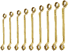 Набор омедненных накидных ключей - фото 1 - id-p80519006