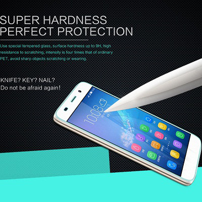 Противоударное защитное стекло Tempered Glass Protector 0.3mm для Huawei Honor 4A/Y6 - фото 2 - id-p80519249