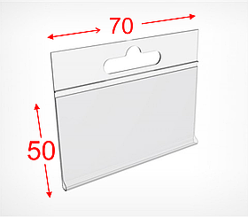 DBHH Навесной ценникодержатель на крючок 70х50 горизонтальный