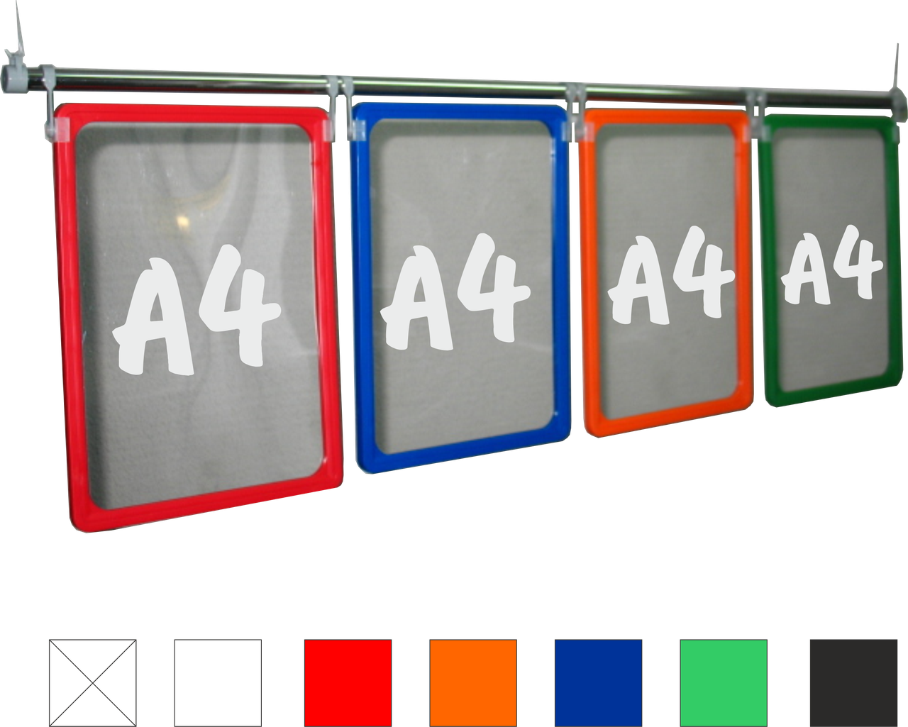 ЦР1 4А4 комплект подвесного ценникодержателя на 4 рамки А4 - фото 1 - id-p456404