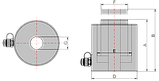 Гидроцилиндры (домкраты) одностороннего действия с полым штоком, фото 2