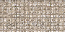 Декоративная панель ПВХ Мозаика коричневая с узорами