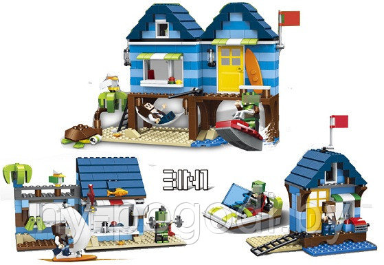 Конструктор Lele My World 33036 Отпуск у моря 3 в 1 (аналог LEGO Creator 31063) 287 д - фото 4 - id-p80584409