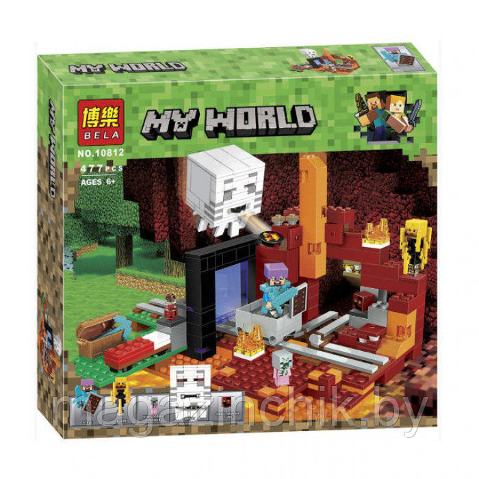 Конструктор Майнкрафт Портал в подземелье 10812, 477 дет., аналог Лего Minecraft 21143