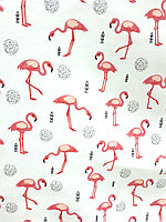 Ткань трикотажная Интерлок Фламинго
