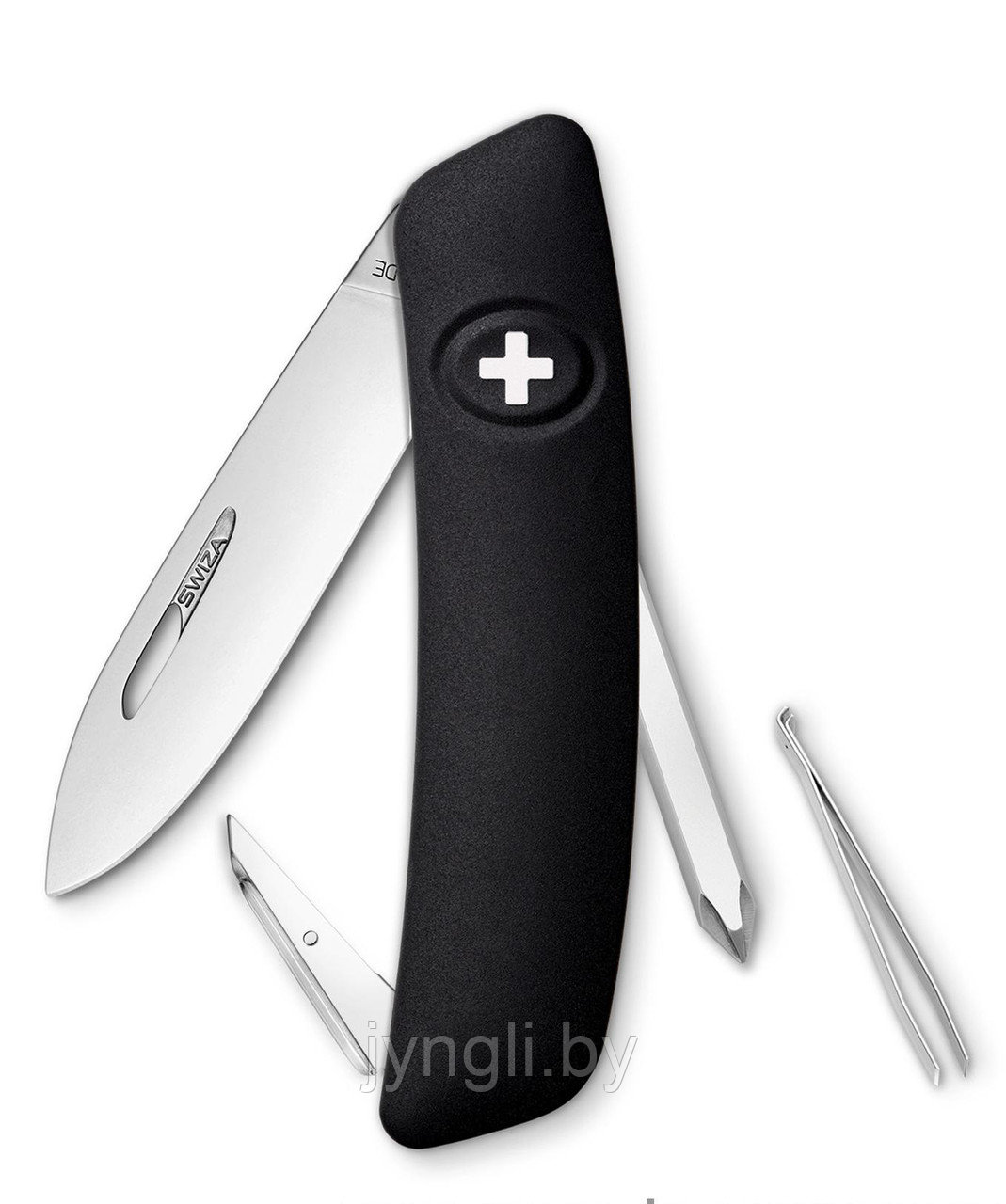 Нож Swiza D02 75 мм, черный, 6 функций, с фиксатором лезвия - фото 3 - id-p80715723