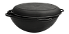 Чугунная кастрюля WOK, 8 л, с чугунной крышкой-сковородой, Ситон, Украина, фото 2
