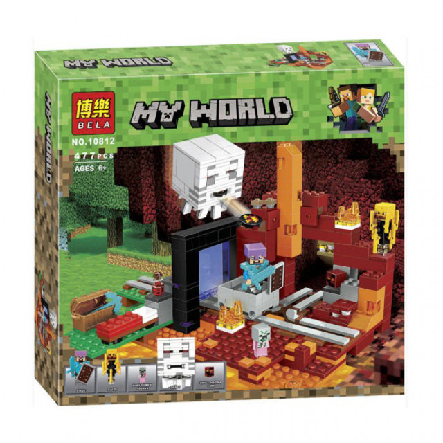 Конструктор Bela My World 10812 Портал в Нижний Мир (аналог LEGO Minecraft 21143) 477 деталей - фото 1 - id-p80733740