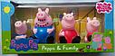 Игровой набор Свинка Пеппа и ее семья в комплекте ( свинка Пеппа , Джордж, мама Свинка ,папа Свин), фото 2