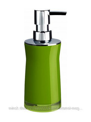 ДОЗАТОР ДЛЯ ЖИДКОГО МЫЛА акриловый “Disco Green” 6,5*6,5*19 см (арт. 2103505, код 210346), фото 2