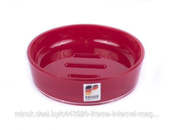 ПОДСТАВКА ДЛЯ МЫЛА акриловая “Disco Red” 11,3*11,3*3,3 см (арт. 2103306, код 210278), фото 2