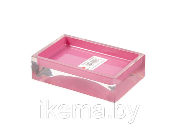 ПОДСТАВКА ДЛЯ МЫЛА полирезин “Colours Pink” 11*7*3 см (арт. 22280302, код 224176), фото 2