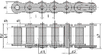 Цепь приводная специальная сцепления однорядная 8010