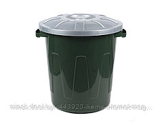 Бак для мусора пластмассовый с крышкой “Гроссо” 24 л. (цвета: зеленый, синий, красный) (арт. С329, код 784791)