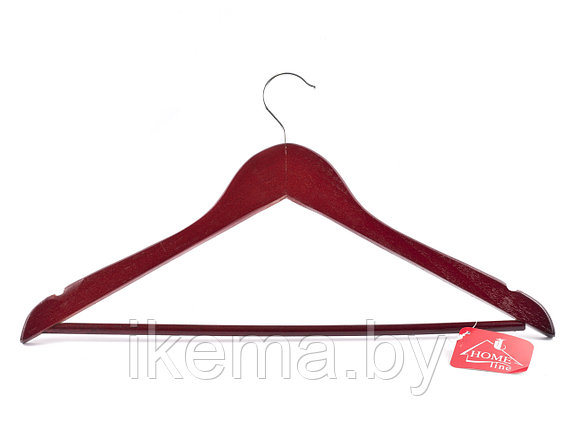 Вешалка-плечики для одежды деревянные 44,5 см цвет красный (арт. JL16019, код 067077)", фото 2