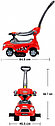 Автомобиль-каталка с ручкой для прогулок "Easy Whell Quick Coupe", красный, фото 2