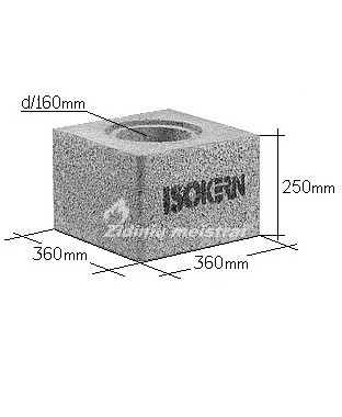 Блок дымохода Isokern (Изокерн). d=160 мм