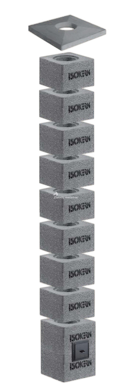 Дымоход из вулканической пемзы Isokern. d=160 мм 6 м.п.