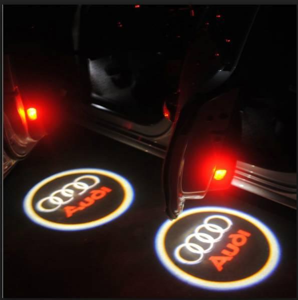 Проектор логотипа "Ауди" в подсветку дверей. Audi A6 C6 4шт.