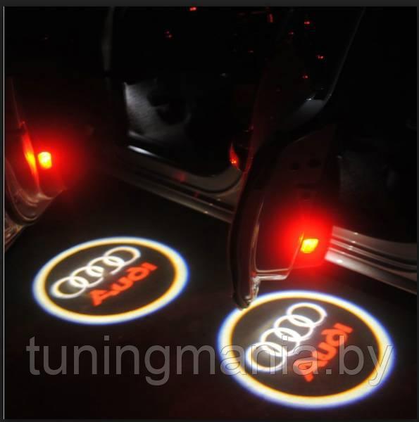 Проектор логотипа "Ауди" в подсветку дверей. Audi A6 C6 - фото 1 - id-p80762909
