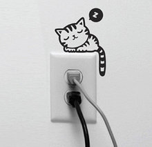 Наклейки вокруг выключателя "Кошки"