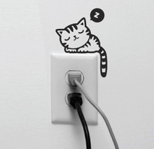 Наклейки вокруг выключателя "Кошки" - фото 1 - id-p3875481